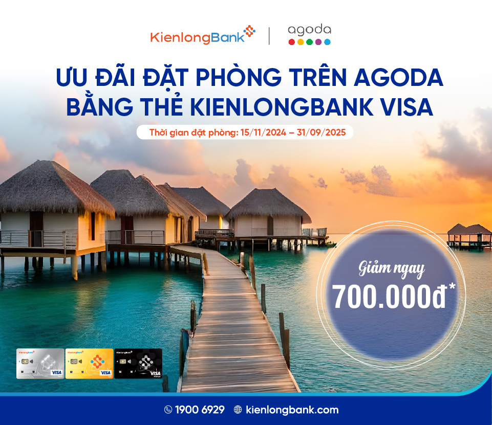 Giảm đến 700k khi đặt phòng trên Agoda