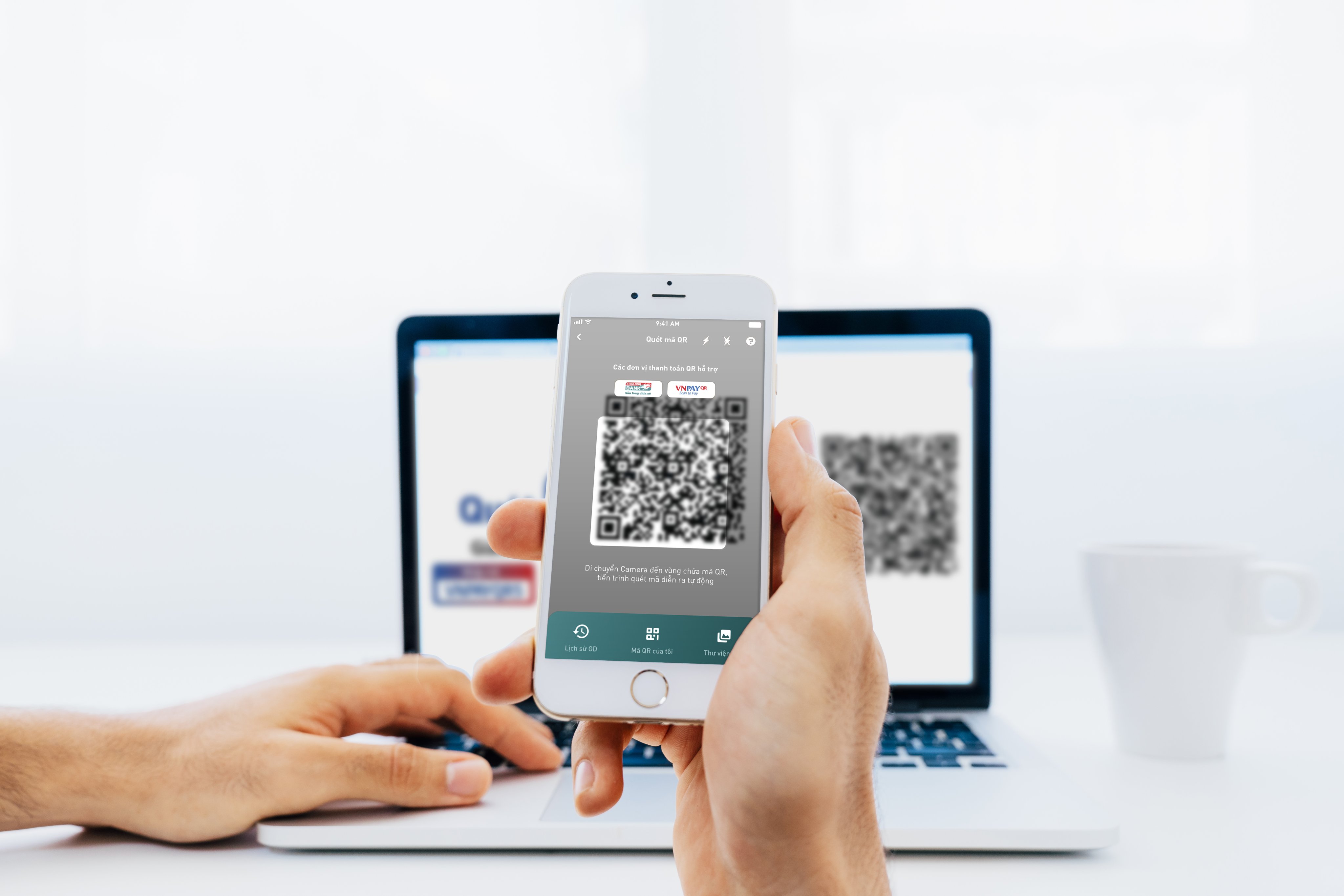 Kienlongbank Mobile Banking added the qr pay payment feature on the mobile app
