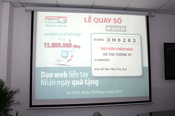 Kienlongbank quay số chương trình “Dạo web liền tay - Nhận ngay quà tặng”