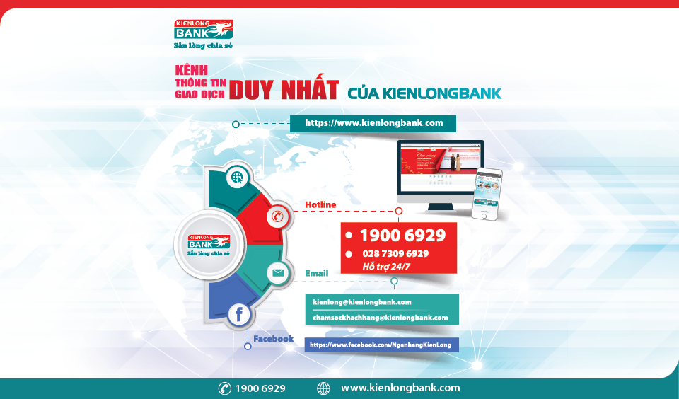 Khuyến cáo khách hàng - Kênh thông tin giao dịch duy nhất của Kienlongbank