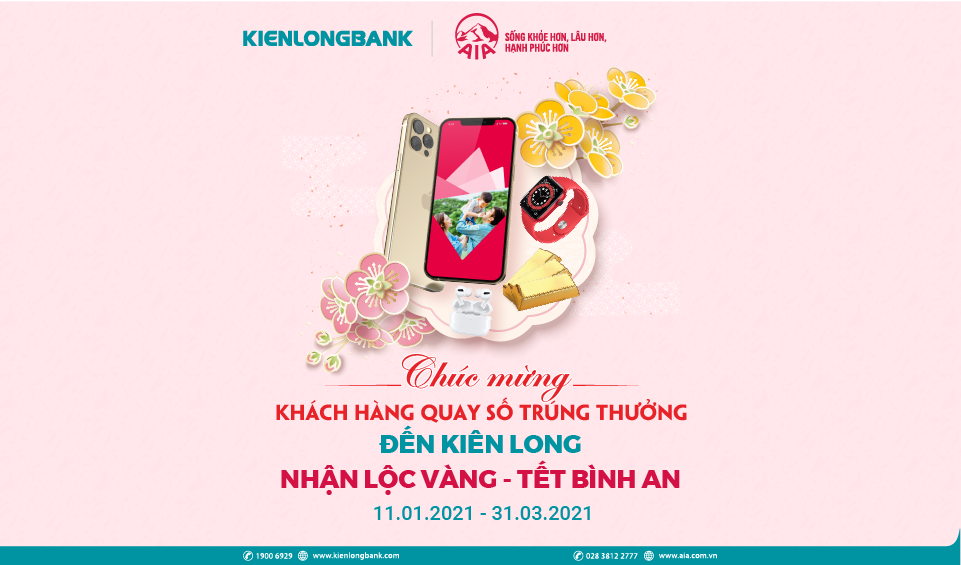 Chúc mừng 10 khách hàng trúng thưởng khi mua bảo hiểm nhân thọ tại Kienlongbank
