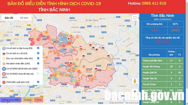 Bản đồ số Covid-19: Khảo sát bản đồ số Covid-19 trên trang web chính thức để giúp bạn cập nhật tình hình Covid-19 ở nơi mình đang sinh sống hoặc làm việc. Bạn có thể dễ dàng tìm hiểu và so sánh số lượng ca nhiễm Covid-19 giữa các tỉnh/thành phố tại Việt Nam.