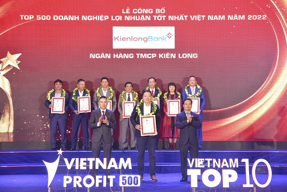 KienlongBank nằm trong Top 500 Doanh nghiệp lợi nhuận tốt nhất Việt Nam