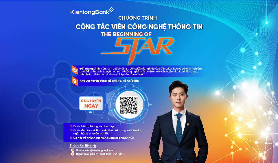 KienlongBank khởi động chiến dịch chiêu mộ anh tài khối công nghệ - “The Beginning of Star”