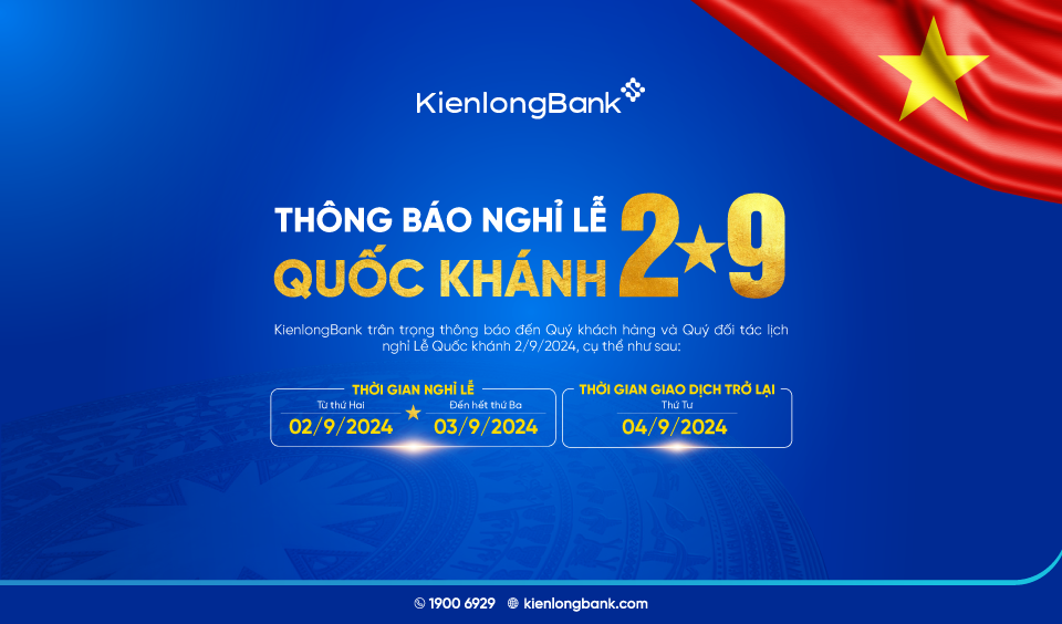 Thông báo nghỉ Lễ Quốc khánh 2-9