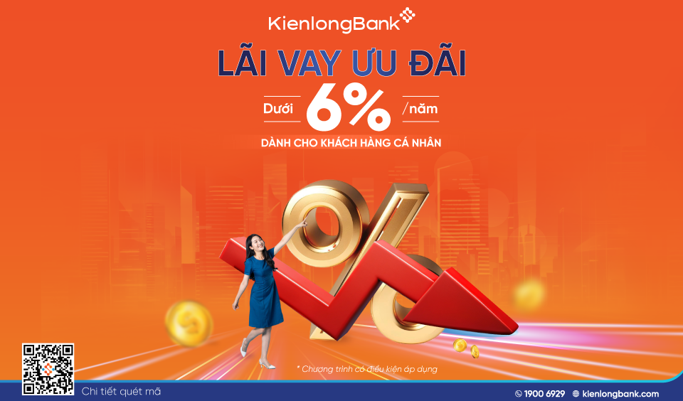 KienlongBank tiếp tục giảm sâu lãi suất vay