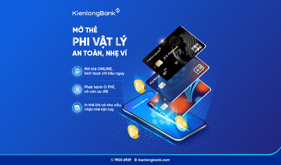 Thẻ phi vật lý KienlongBank - An toàn, nhẹ ví