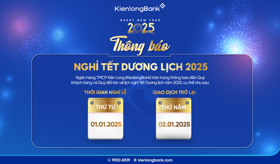 THÔNG BÁO: NGHỈ TẾT DƯƠNG LỊCH 2025