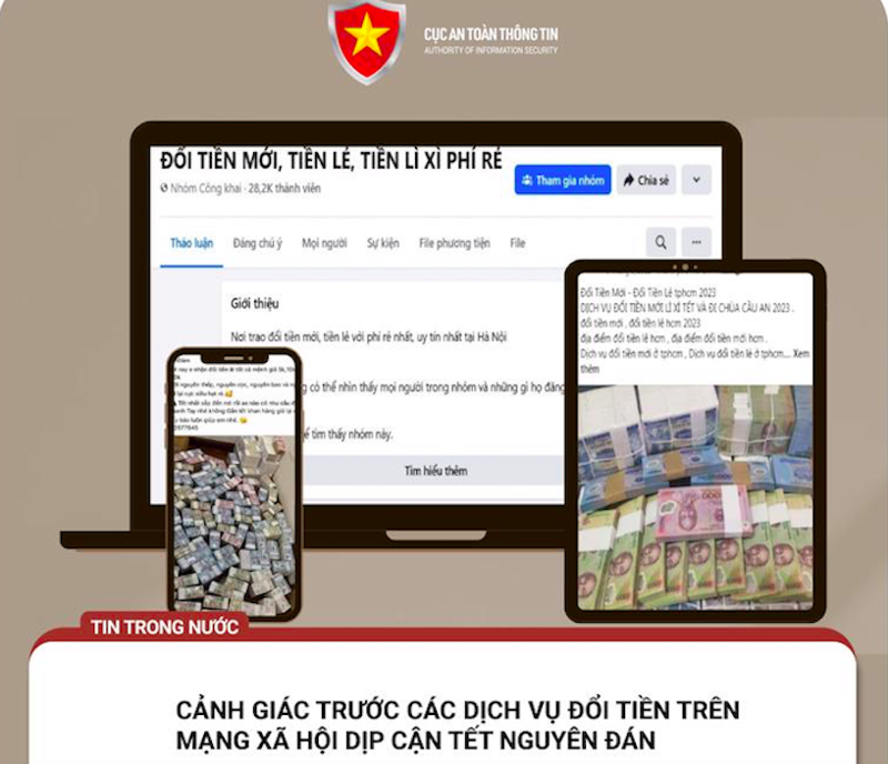 Cảnh báo lừa đảo đổi tiền dịp cận Tết