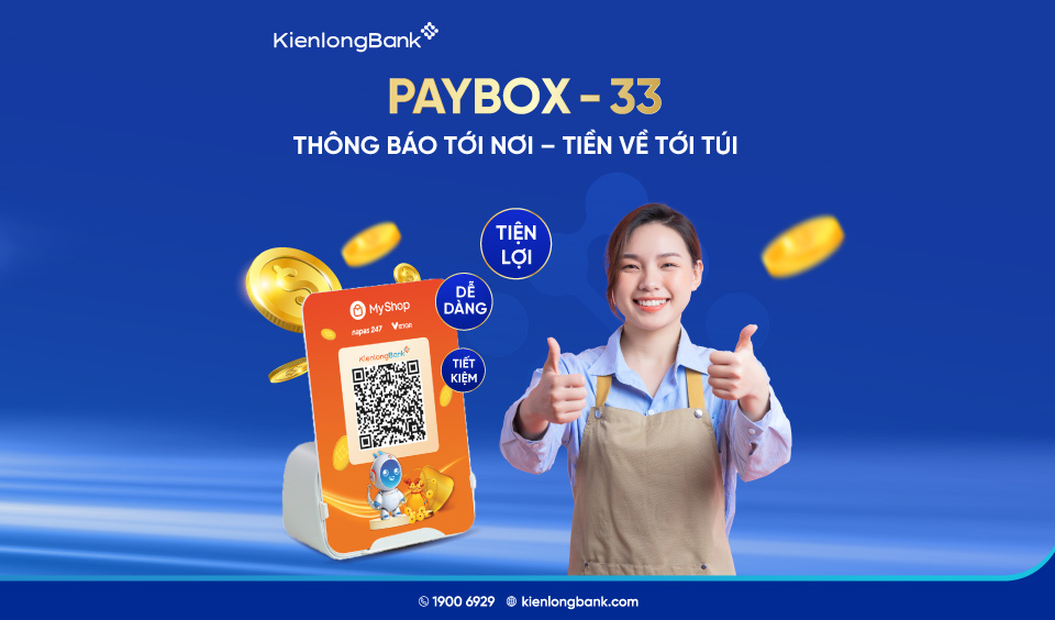 KienlongBank ra mắt Paybox – 33: Sự lựa chọn tối ưu cho các chủ cửa hàng