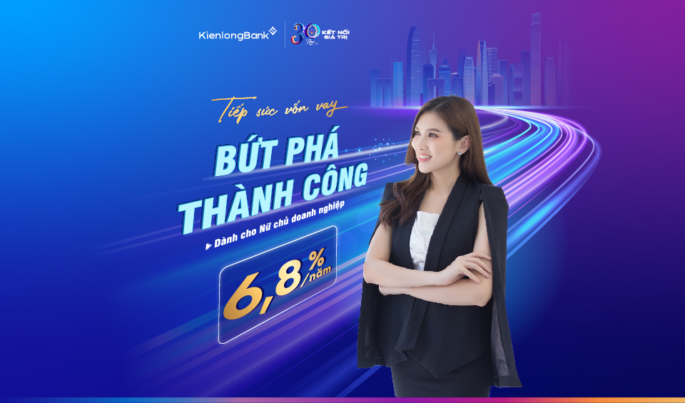 KienlongBank ưu đãi tín dụng cho doanh nghiệp do phụ nữ làm chủ