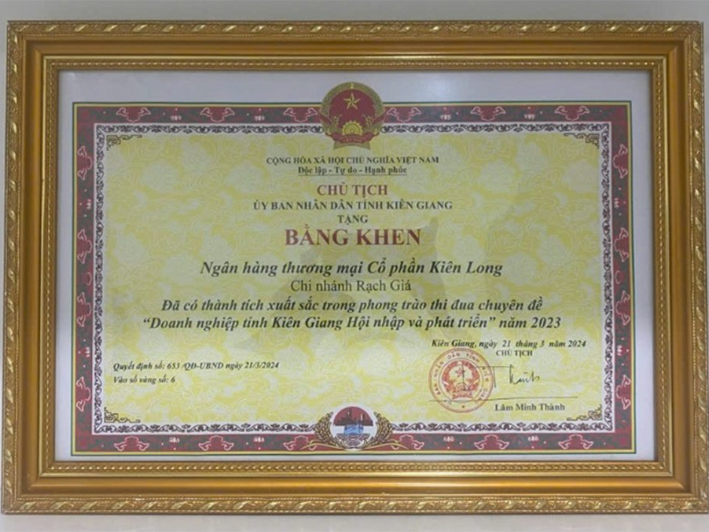 BẰNG KHEN