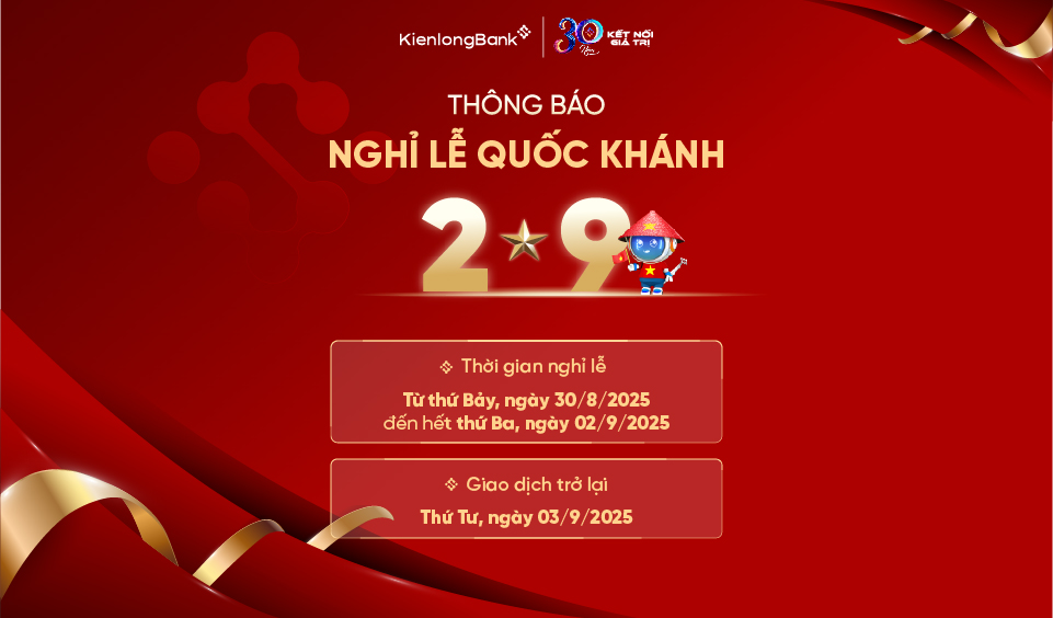THÔNG BÁO NGHỈ LỄ QUỐC KHÁNH 02/09/2025