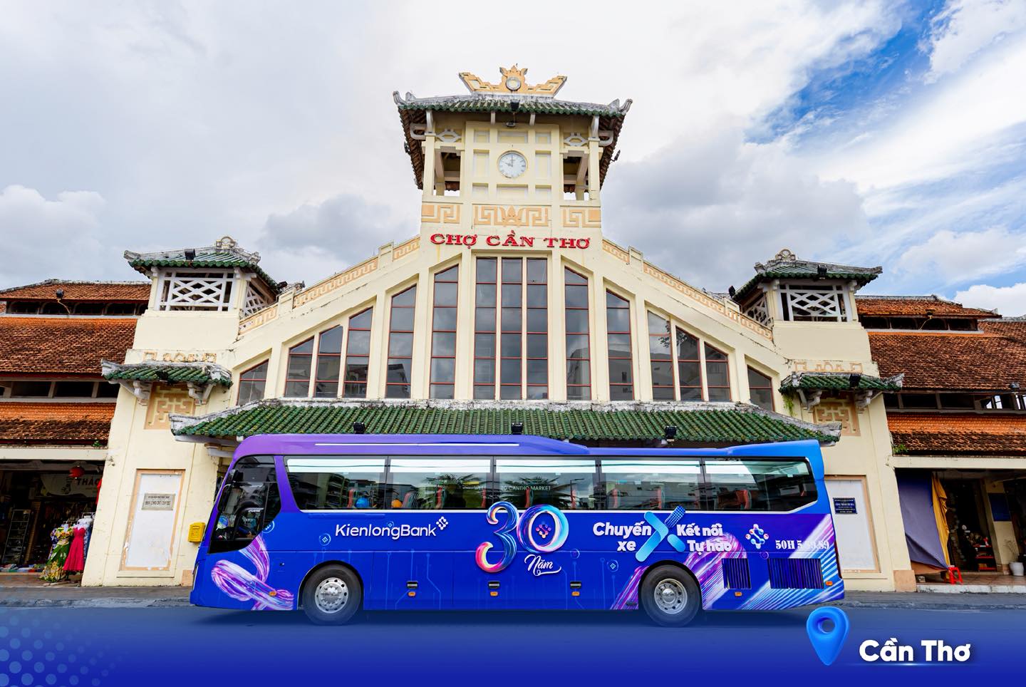 Logo Ngân hàng Kiên Long nổi bật tại Chợ Cần Thơ – Điểm hẹn văn hóa trong hành trình “Kết nối tự hào”