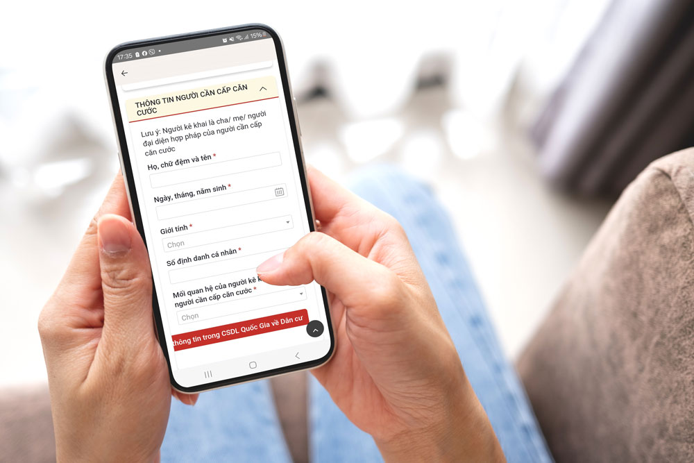 Từ 1-4 tên tài khoản ngân hàng phải trùng khớp với thông tin trên Căn cước