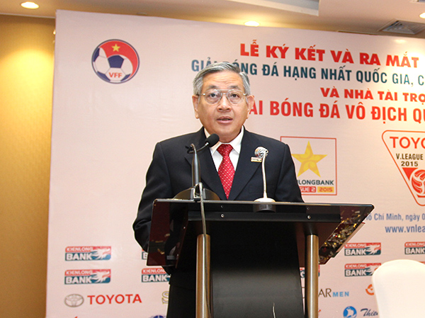 Phát biểu của ông Nguyễn Quang Toan – Phó Tổng Giám đốc Kienlongbank tại lễ ký kết nhà tài trợ chính Giải bóng đá hạng nhất quốc gia và Cúp quốc gia 2015