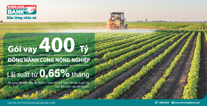 Kienlongbank dành 400 tỷ đồng hành phát triển nông nghiệp