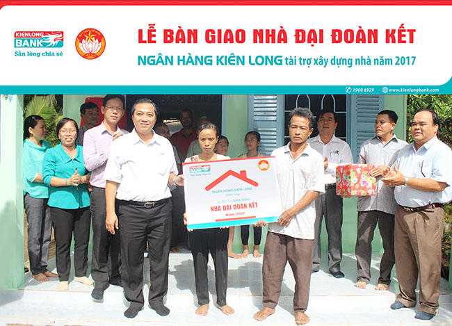 Kienlongbank tiếp tục trao 05 căn nhà Đại đoàn kết tại Kiên Giang