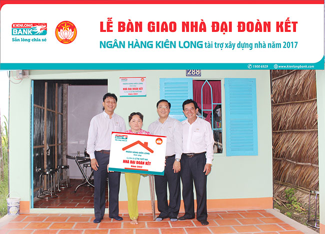 Kienlongbank đã trao tặng 20 căn nhà đại đoàn kết tại Kiên Giang