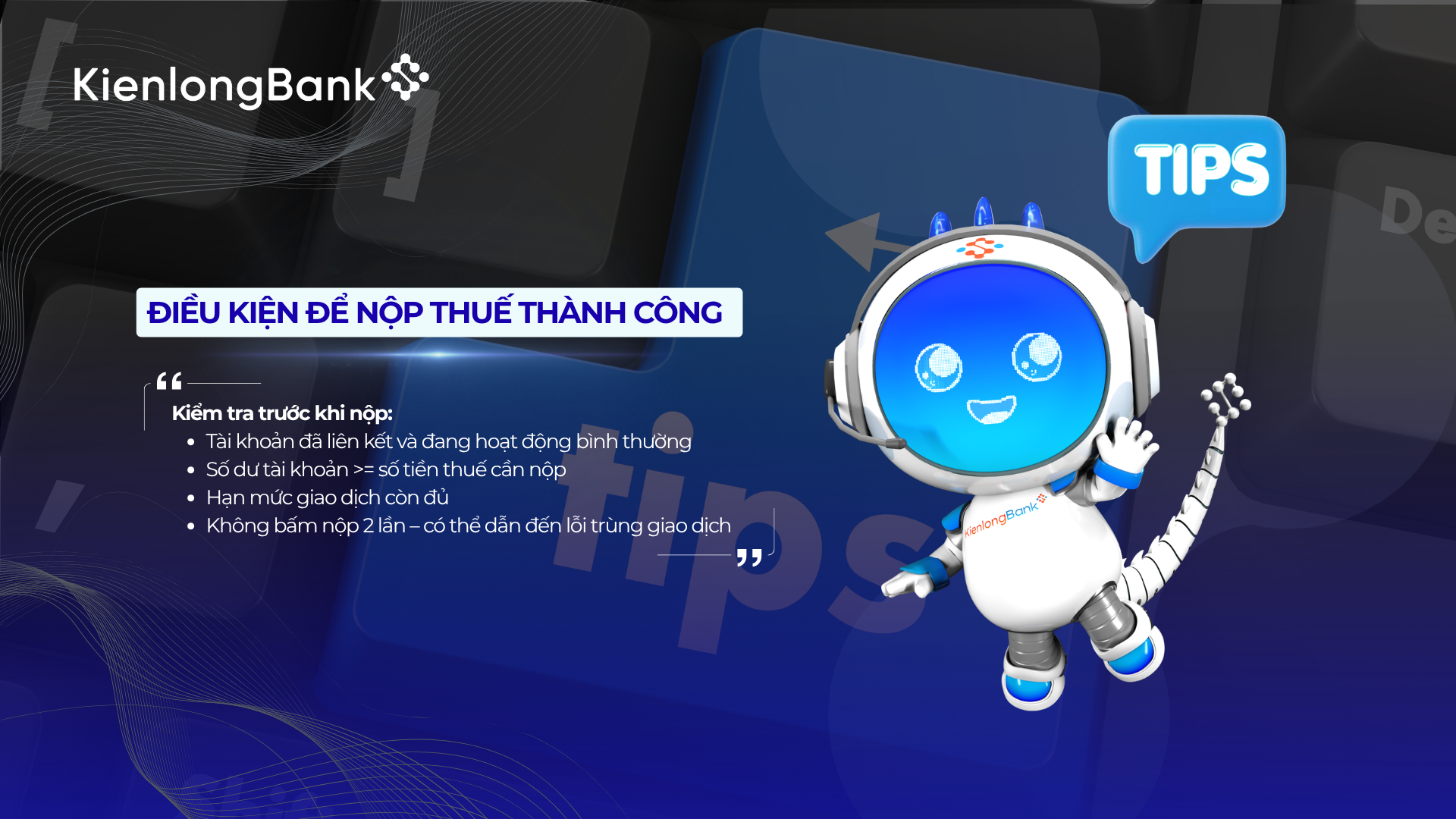 Liên kết tài khoản Hộ kinh doanh KienlongBank với eTax Mobile: Nhanh gọn, đúng hạn, an tâm kinh doanh
