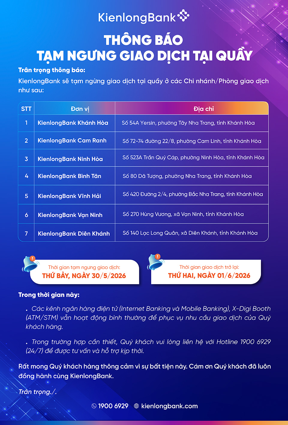 kienlongbank-thong-bao-tam-ngung-giao-dich-chi-nhanh-phong-giao-dich-thuoc-tinh-khanh-hoa